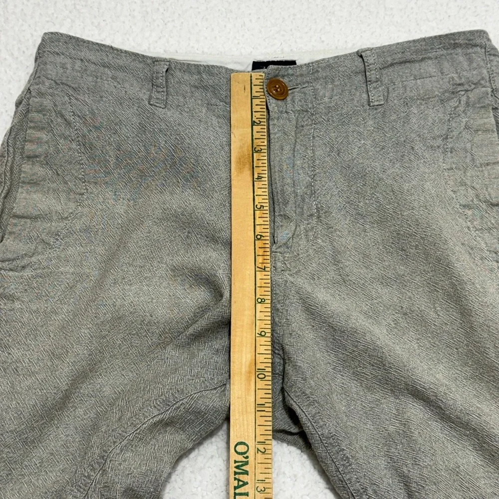 J Crew Mens 29 Linen Cotton Beach‎ Short Gray Crosshatch Casual Summer Shorts